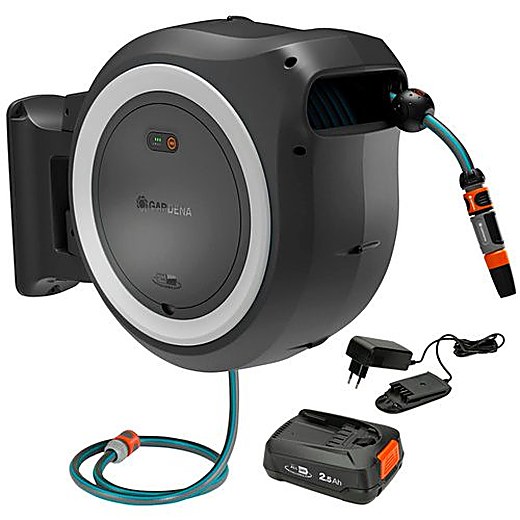 Dévidoir automatique mural sur batterie PowerRoll XXL 40/18V P4A, 40 m, 13 mm, avec batterie